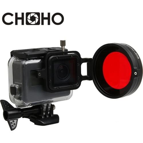 Filter close up +16 Macro Red Diving Underwater Filter Filtors Sets for Gopro Hero 5 6 7 BLACK Waterproof Case Accessorie