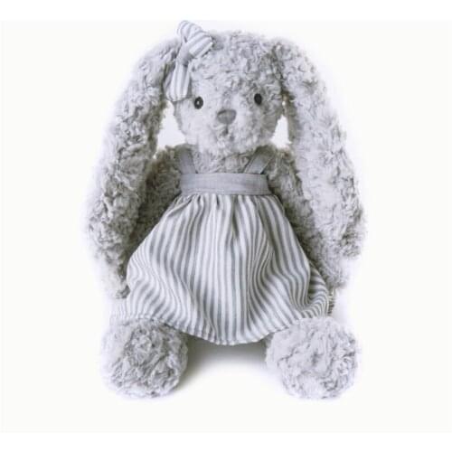 Dressed Rabbit Dressed Doll Grey Plush Toy Sleep Comfort Doll Stuffed 30cm Soft Cute Children Gift Wedding Party Dolls