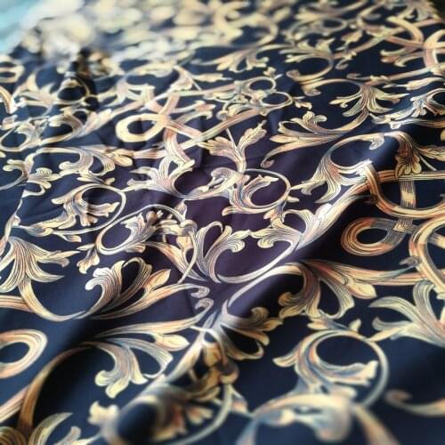 New hot product simulation silk stretch fashion fabric shirt dress polyester printed cloth boutique clothing cloth shiny