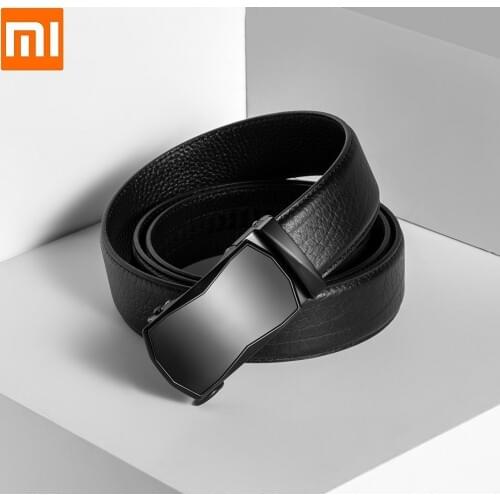 Xiaomi VLLICON fashion Business Casual leather belt First layer cowhide geometric cutting automatic buckle For man