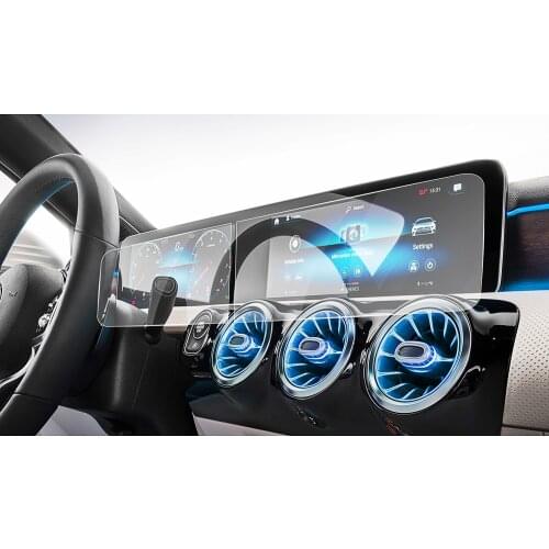 RUIYA For A-Class W177 V177 2019 10.25 Inch Car Navigation Touch Screen Protector Auto Interior Accessories Tempered Glass Film