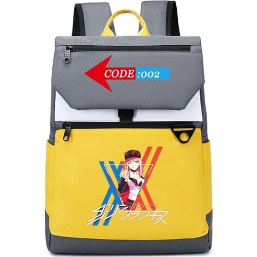 Darling in the FranXX Backpack Cartoon Character Zero Two Students School Bags Kids Bookbag Youths Travel Bagpack Shoulder Bag