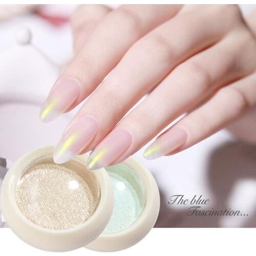 Sparkling Nail Glitter Powder Aurora Blue Pink Purple Chrome Mirror Nail Pigment Shiny Summer Decoration Solid Dust GLG01-06-1