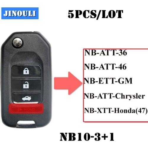 5pcs/Lot Free shipping NB10 Universal Multi-functional kd remote 3+1 4 button NB series key for KD900 URG200 key programmer