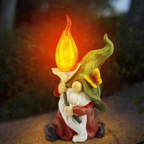 Funny Resin Garden Gnome Statue Solar Light Naughty Dwarfs Figurines Home Lovely Crafts Garden Decoration For Birthday Gifts