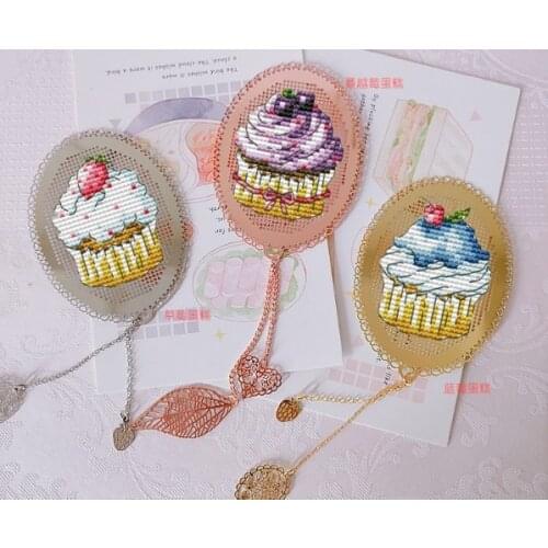 Cake Bookmark Princess DIY Craft Stich Set Cross Stitch Needlework Embroidery Crafts Counted Cross-Stitching Kit