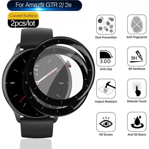 10D Curved Edge Protective Film For Huami Amazfit GTR 2 2e GTR2 GTR2E Screen Protector Soft Fibre Glass Smart Watch Accessories