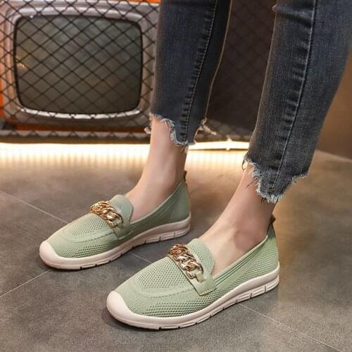 Woman Vulcanize Shoes Women Sneakers Spring Fashion Mesh Breathe Loafers Thick Soles for Lazy People Wear Pop Woman Shoes