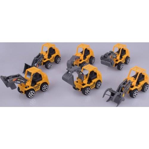 1PC Mini Engineering Vehicle Car Truck Excavator Model Toys Children Boys Girls Educational Diecast Plastic Construction Toy