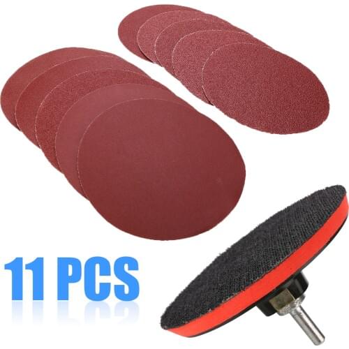 10Pcs 125mm Sanding Disc Sanding Discs Drill Angle Grinder Mount Rubber Pad Sander + M14 Pad For Abrasive Grinder Rotary Tools