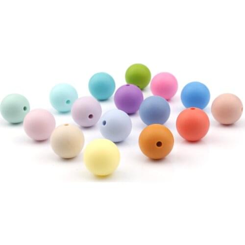12MM 100pc Silicone Round Teether Beads Bpa Free Dental Care Jewelry Bracelet Accessories Diy Silicone Baby Teething Necklace