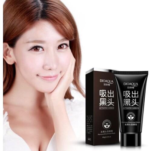 12Pcs BIOAQUA Skin Care Black mud Facial face mask Deep Cleansing purifying Remove blackhead facial mask strawberry nose Acne