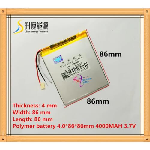 3 wire The tablet battery 3.7V 4000mAH 408686 Polymer lithium ion / Li-ion battery for tablet pc battery
