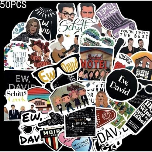 50pcs Comedy "rich family poor road" series American TV series waterproof For Suitcase Skateboard Laptop Luggage Fridge Phone