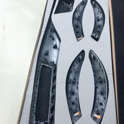 For BMW 3Series F30 7pcs Replacement Real Matte Finishing Carbon Fiber with real leather Interior inside Panel Trims 12-16