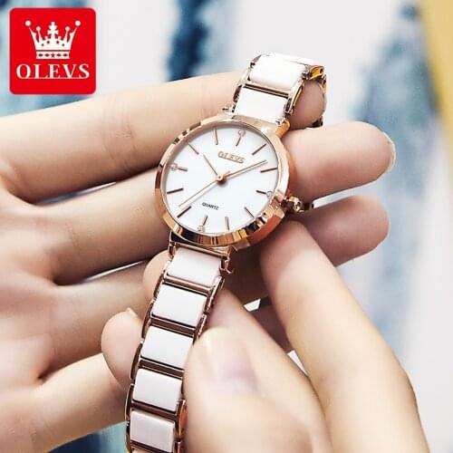 OLEVS Women Watches Famous Luxury Brand Stainless Steel Elegant Women Quartz Watches Fashion Reloj Mujer Ladies Dress Watch
