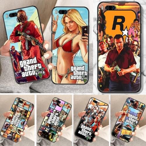 Grand Theft Auto GTA GTA5 Phone Case For Xiaomi Mi Note 8 9 10 11 9T 10T A3 Lite Pro Ultra black silicone hoesjes art cover