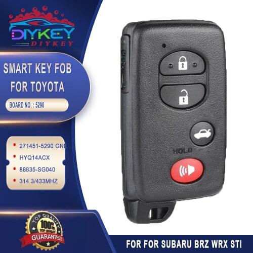 DIYKEY Board ID:271451-5290 G N E for Subaru BRZ WRX STI Forester Smart Remote Key Fob FCCID: HYQ14ACX