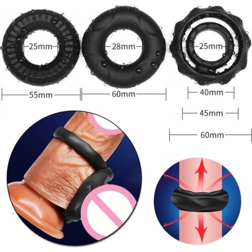 Essence Double Ring for Men with Delay Foreskin Permanent Ring for Men Masturbation Delay Device Cock Ring Cock Ring Sexy