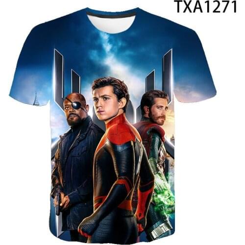 3D Summer Print T Shirts Spider Men Movie Casual Men Women Children Fashion Short Sleeve Boy Girl Kids Short Sleeve Cool Tops