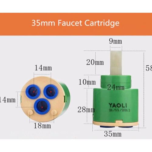 Faucet Cartridge bathroom ceramic faucet cartridge 35mm or 40mm size valve for your faucet use at least 500000times