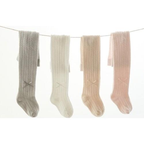 Summer Tights Girls Leggings Summer Thin Hollow Out Bowknot Childrens Tights