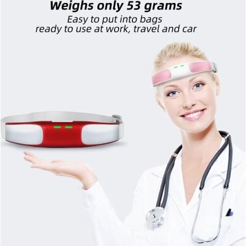 Head Massager Wireless Portable Rechargeable Sleep Instrument Intelligent Voice Massager Acupuncture Physiotherapy Massager