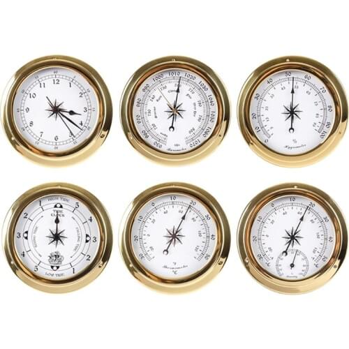 115mm Wall Mounted Thermometer Hygrometer Barometer Watch Tidal Clock Weather Station Indoor Outdoor High Quality and Brand New
