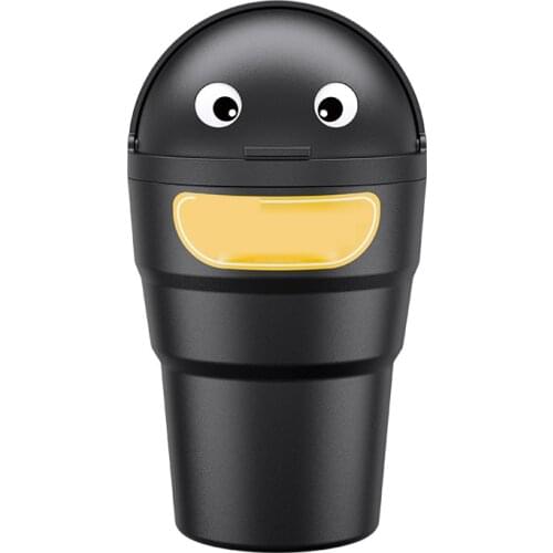 2020 New Car Trash Can Portable Car Dustbin With Lid Leak-proof Auto Trash Bin Mini Garbage Bin Black