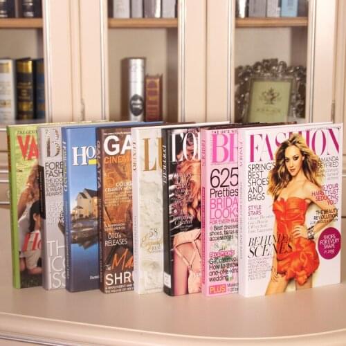 8PC Oumina New Pattern Magazine Imitate Zhenshu Fake Book Decoration Book Photography Prop Model Fake Book Book Box Ornament