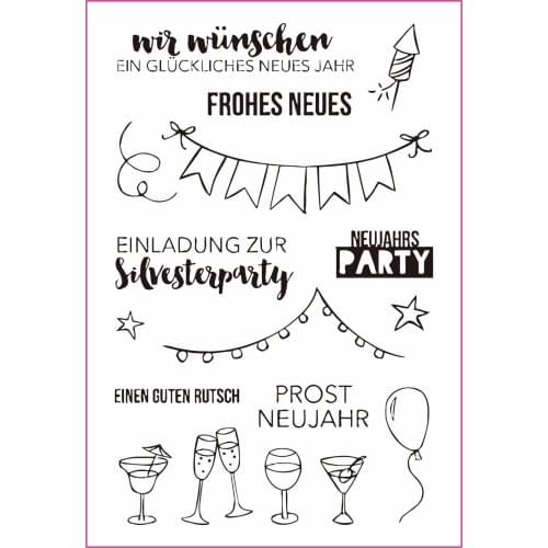 German party Transparent Clear Silicone Stamp/Seal for DIY scrapbooking/photo album Decorative clear stamp sheets A191