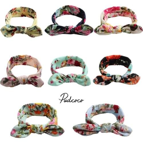 Pudcoco 2018 8Pcs Colors Newborn Baby Girl Headband Infant Toddler Floral Bow Hair Band Accessories Headwear