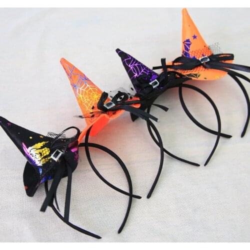 1pc Halloween Pumpkin Sorceress Hat Witch Hat Fancy Dress Party Costume Cap Party Decoration for Kids Caps/ Kids Cosplay
