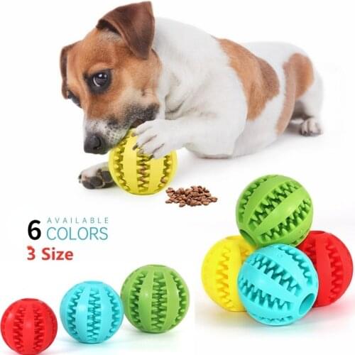 Dog toy Rubber Ball Stretch Snack Leaking Ball pet Chew Interactive Toy Tooth Cleaning Snack Ball Toy Pet Products for Puppy Dog