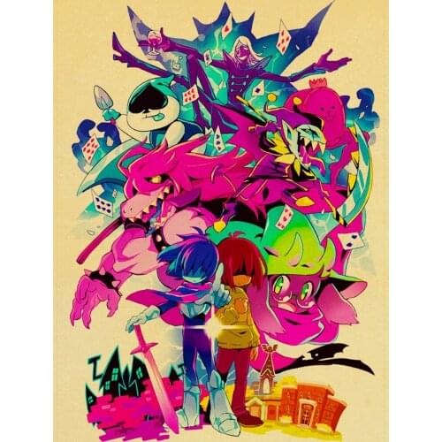 Vintage Game Undertale Japanese Canvas Painting Wall Art Nordic Posters and Prints Wall Pictures for Living Room Decoration