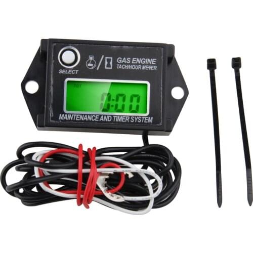 CARBOLE New Digital Tiny Tachometer Tach Hour Meter Job Timer Resettable Kohler Briggs
