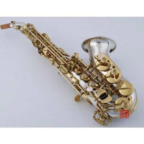 YANAGISA Curved Soprano Saxophone SC-9937 Nickel Silver Brass Sax Mouthpiece Patches Pads Reeds Bend Neck