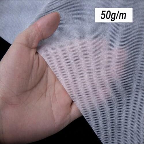 10M/Lot Non-woven Fusible Interlining Back Glue Cloth-lined Interfacing DIY Sewing Fabric 50g/m
