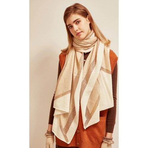 100%cashmere knit women fashion patchwork color bright yarns clips scarfs shawl pashmina large size 70x190cm