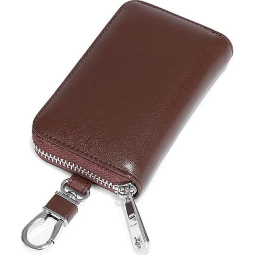 12PCS / LOT Genuine leather Large Capacity Housekeeper Key Cover Case Holder