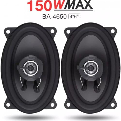 2 4x6 inches 150W car high-fidelity audio full-range coaxial speaker car speaker automatic tweeter