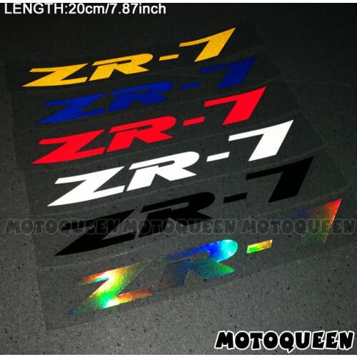 2PCS Reflective Motorcycle Wheels Fairing Helmet Side Tank Pad Decoration Logo Label Stickers Decals For Kawasaki ZR-7 ZR7