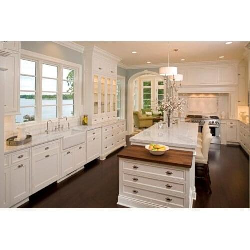 2020 traditional solid wood kitchen furnitures solid timber kitchen cabinets TK237