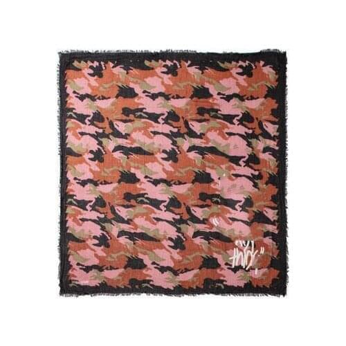 2020 summer new Camouflage Printed women scarf Slogon big cotton SOFT Scarves tassel