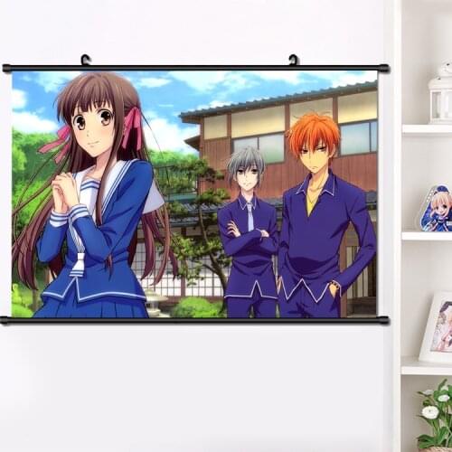 Anime Fruits Basket Honda Tooru Soma Kyo Soma Yuki Wall Scroll Mural Poster Wall Hanging Poster Home Decor 40×60cm