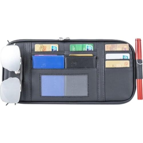 Car Sun Visor Organizer Bill Pen Card Holder CD DVD Organizer Storage Box Sunglasses Clip Stowing Tidying 32cm *16CM