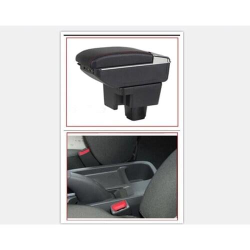 Central armrest BIG SPACE+LUXURY+USB armrest Storage box with cup holder LED USB Fit for chevrolet sail 2011-2014