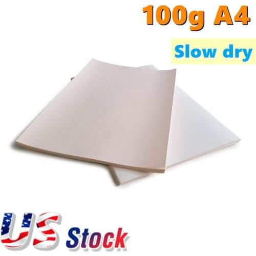 100g A4 Slow Dry Dye Sublimation Transfer Paper 8.3" x 11.7" 100sheets