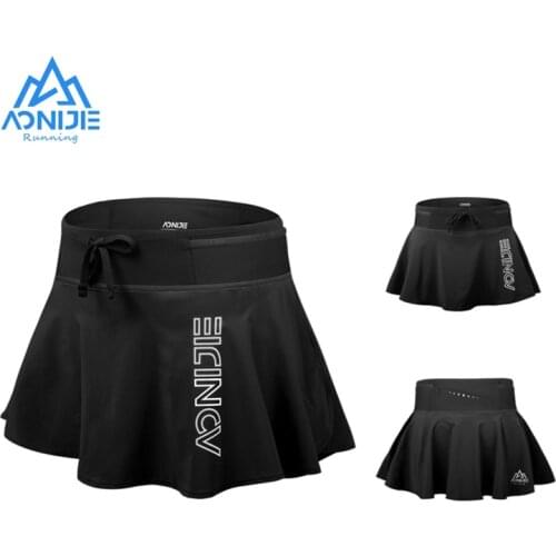 AONIJIE Quick Dry Sports Skirt Women Female Pantskirt With Lining Invisible For Outdoor Trail Running Tennis Badminton Gym F5104