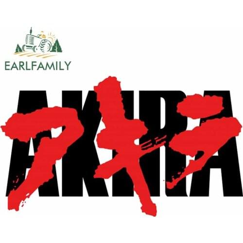 EARLFAMILY 13cm x 7.7cm for Akira Japanese Text Symbols Personality Car Stickers Scratch-Proof Decal Surfboard Bumper Graphics